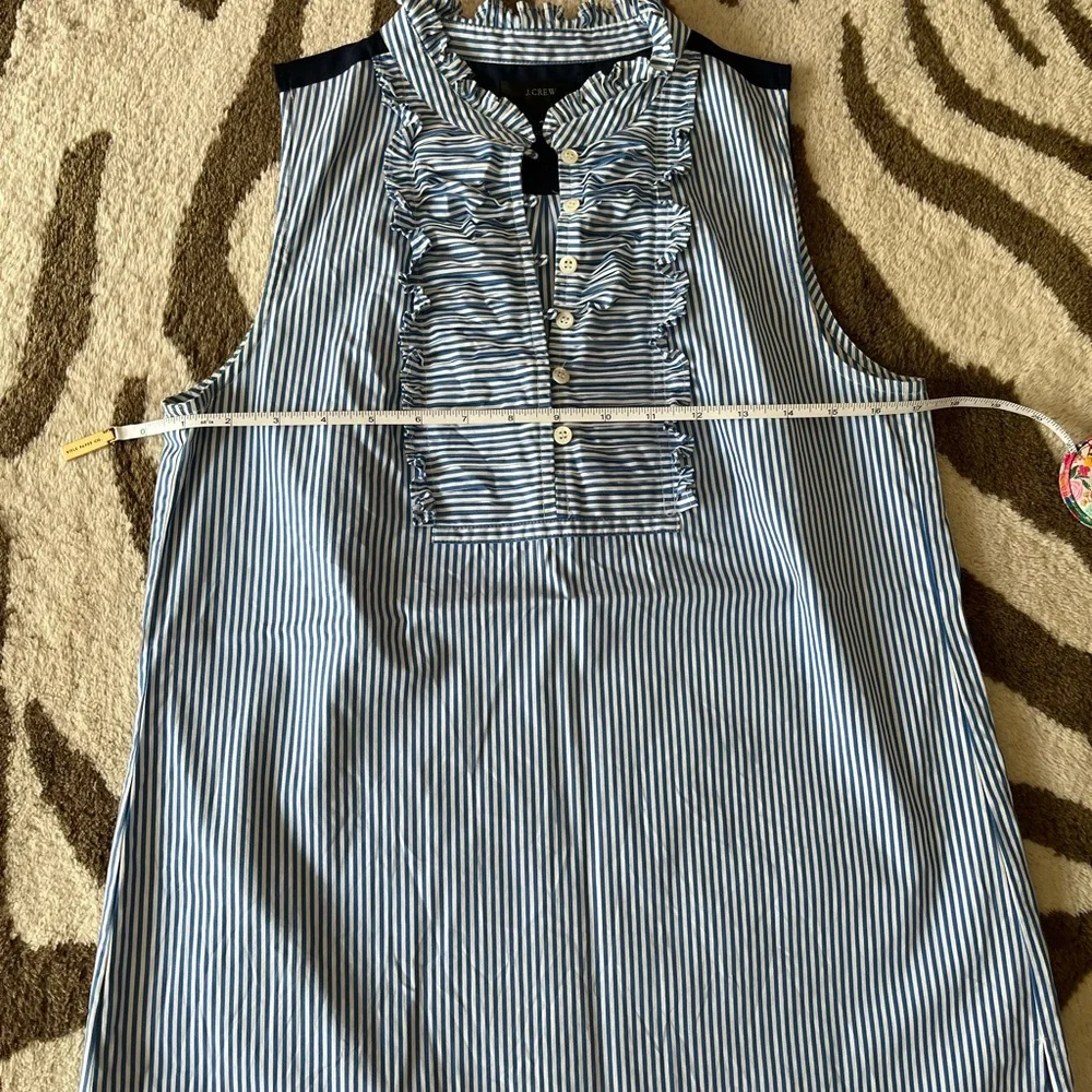 J Crew Striped Tuxedo Sleeveless Top 4 - Picture 7 of 10
